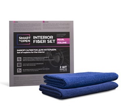 Набор салфеток для интерьера.  Interior Fiber Set SMART OPEN 40х40. (2шт.)